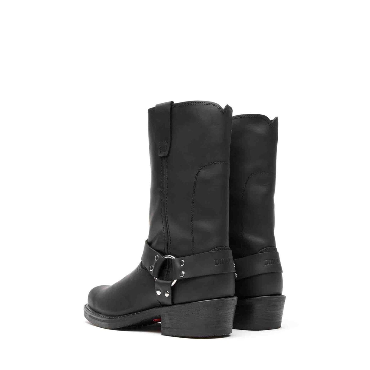 Men's Harness Biker Boots Oiled Black