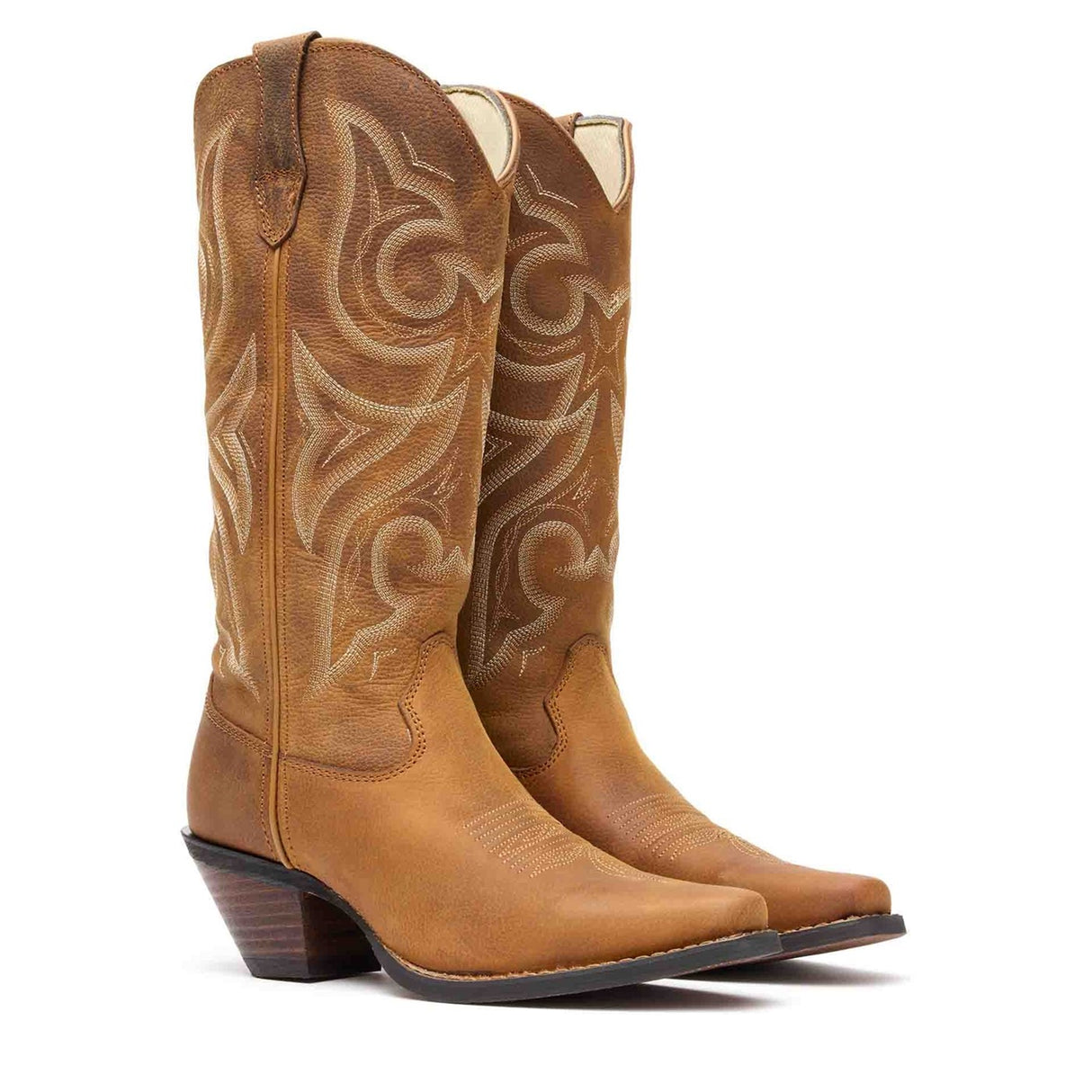 Women's Crush Western Boots Distressed Cognac
