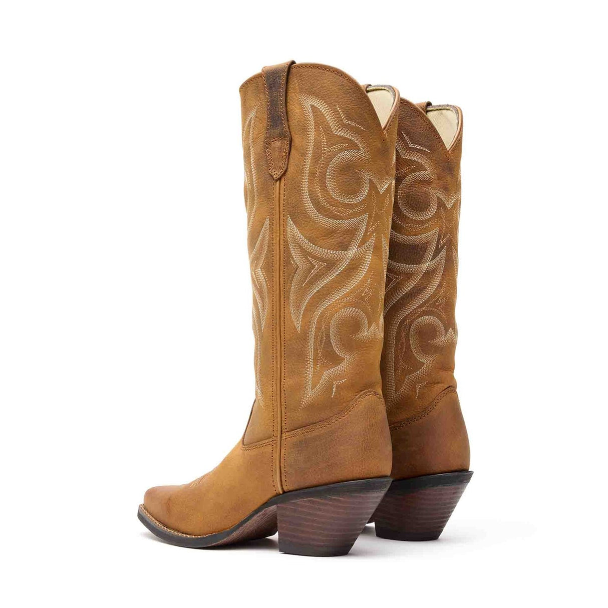 Women's Crush Western Boots Distressed Cognac