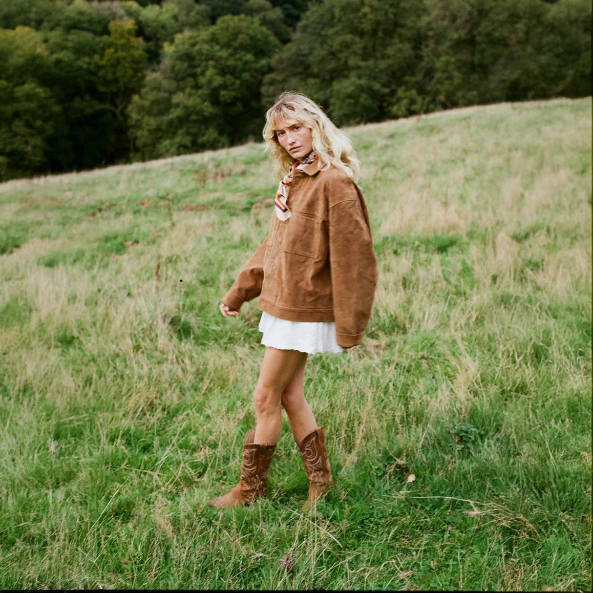 Women's Crush Western Boots Distressed Cognac