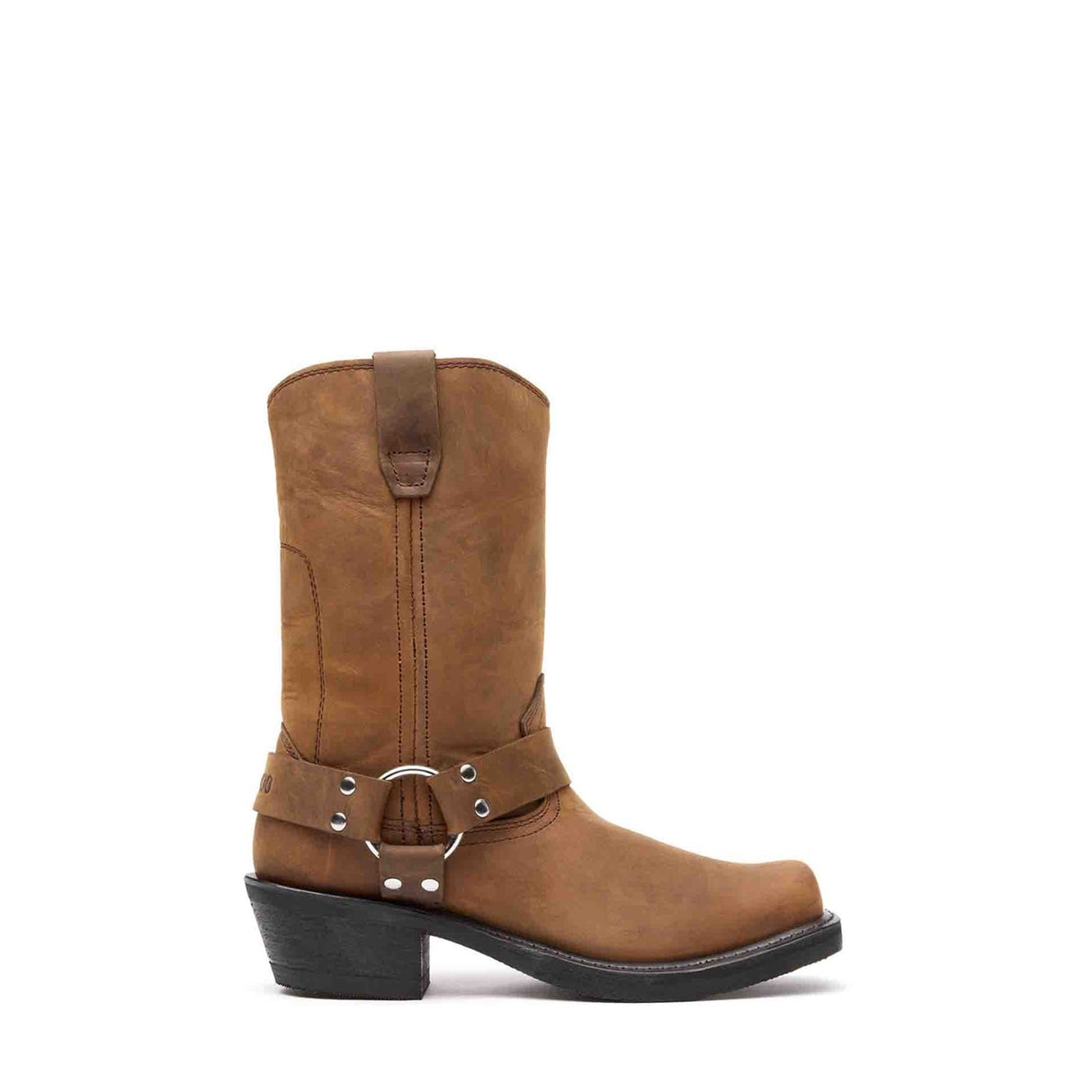 Women's Harness Biker Boots Brown Harness