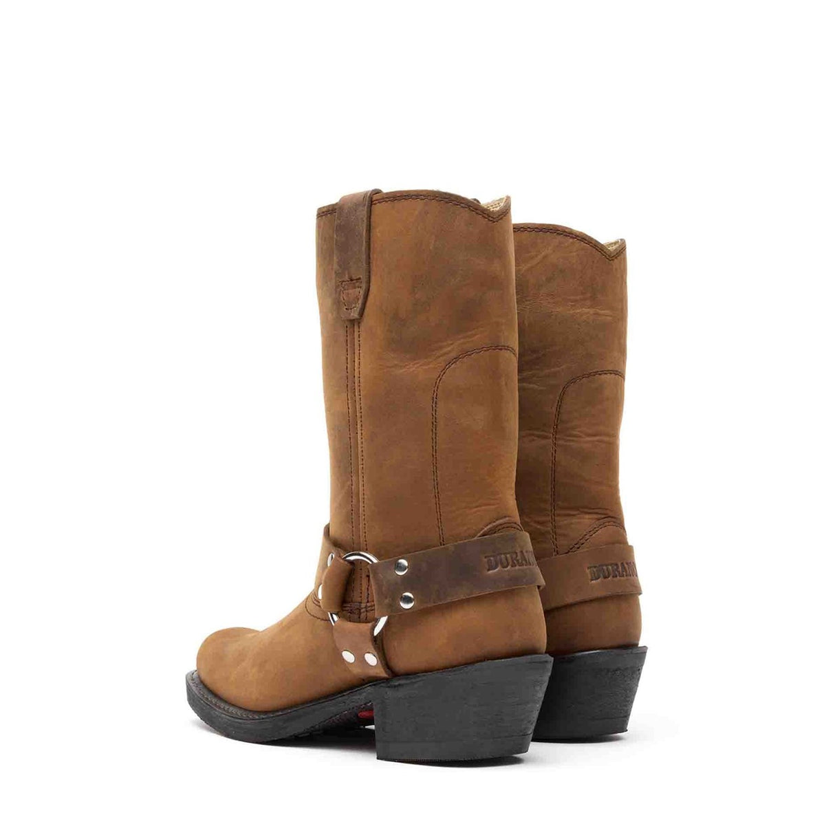 Women's Harness Biker Boots Brown Harness