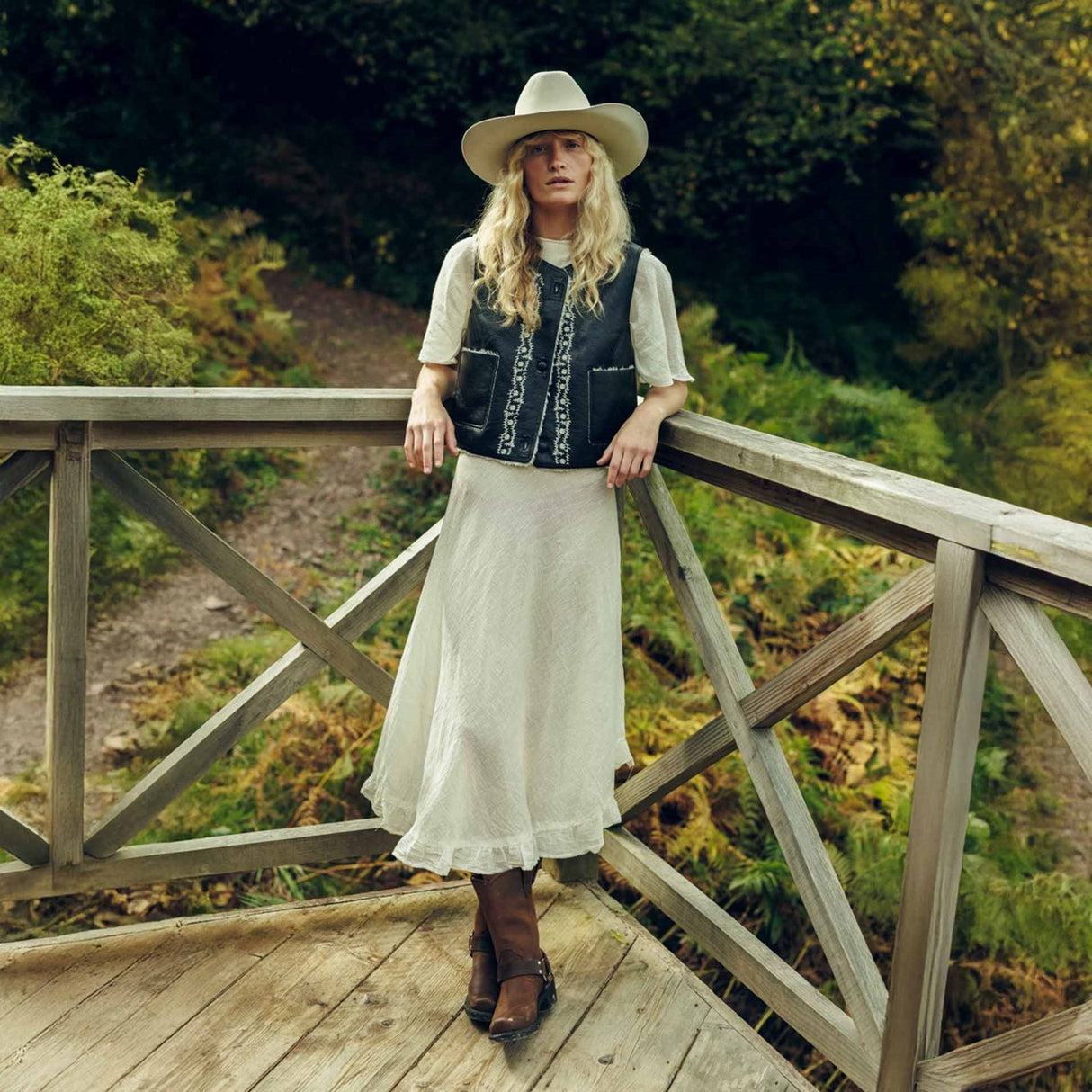 Women's Harness Biker Boots Brown Harness