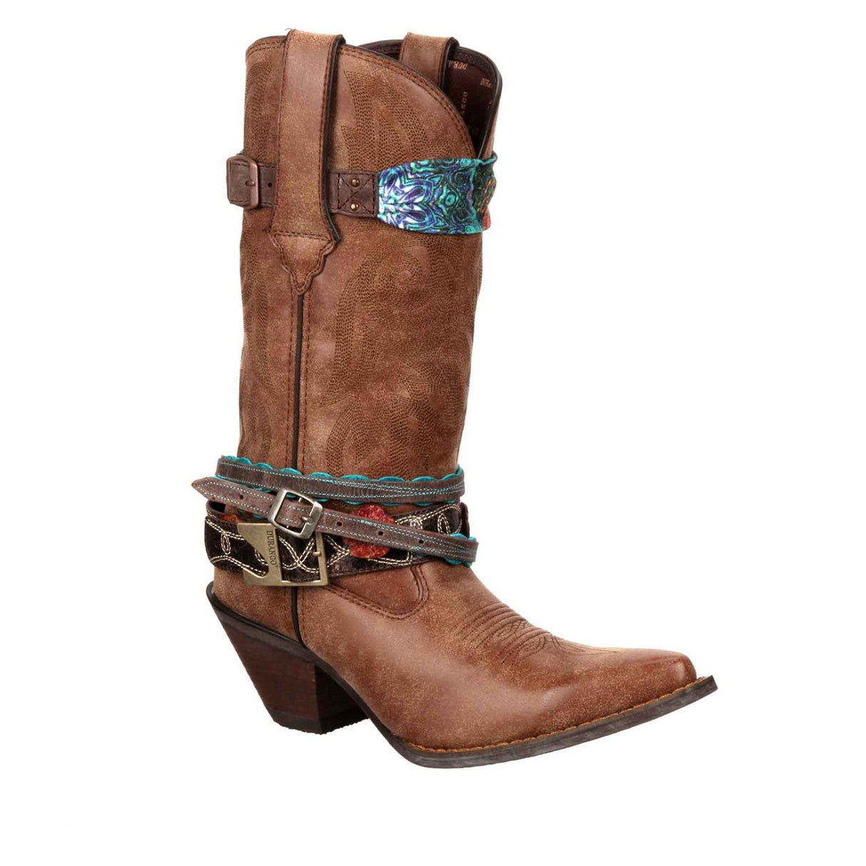 Women's Crush Accessorised Western Boots Brown