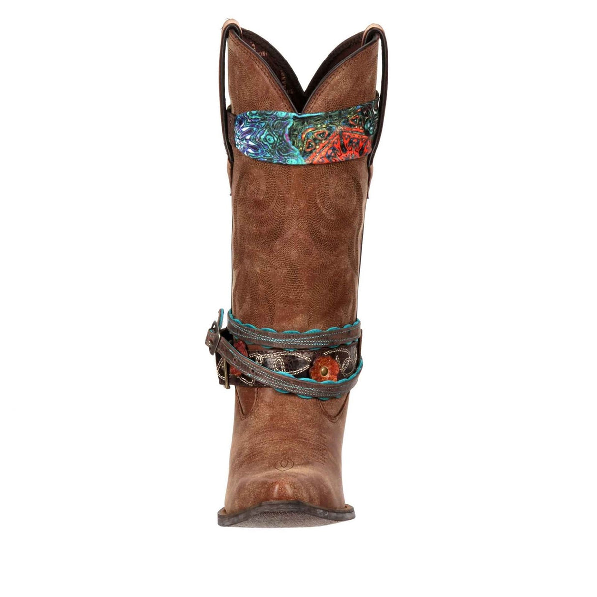 Women's Crush Accessorised Western Boots Brown