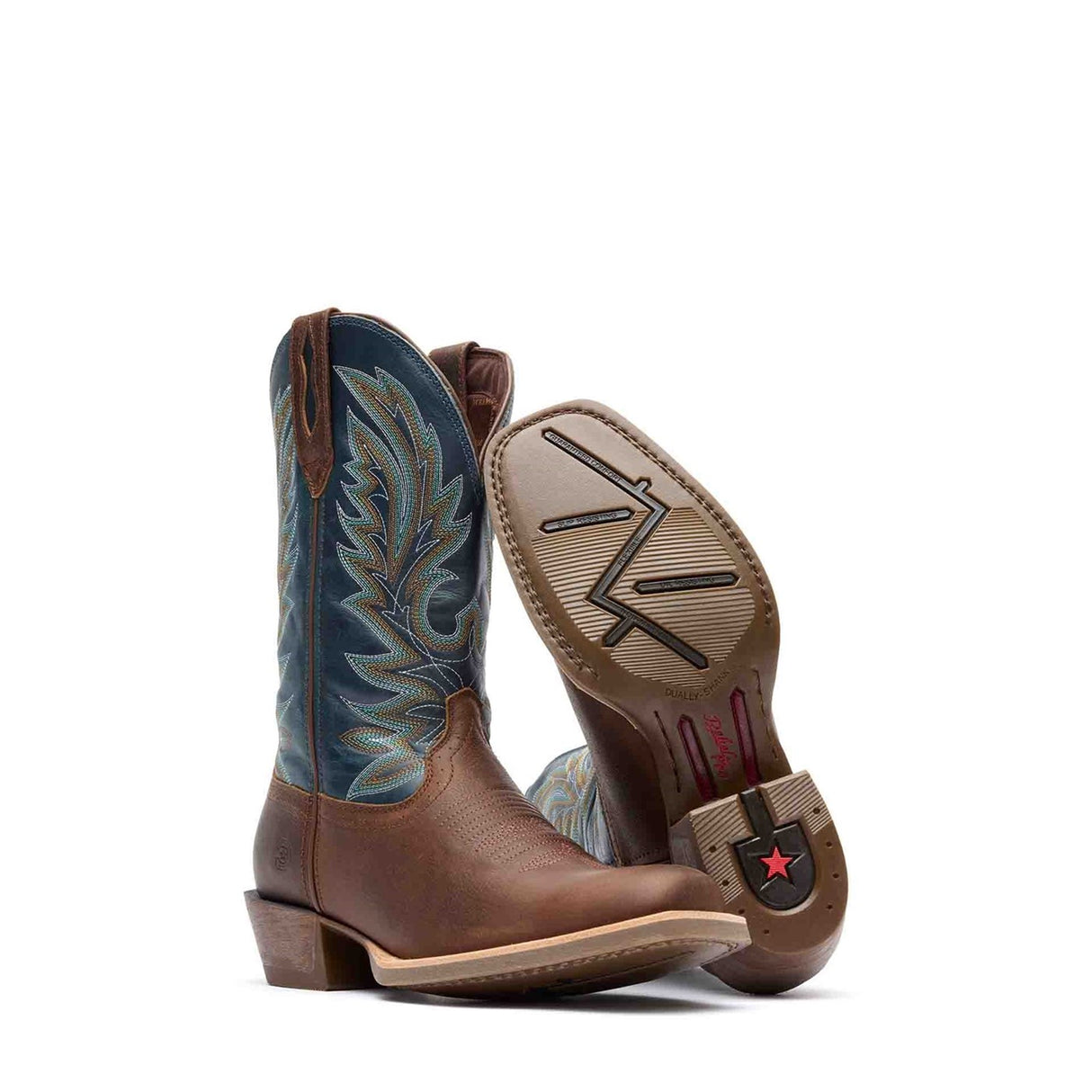 Men's Rebel Pro Western Boots Brown and Blue
