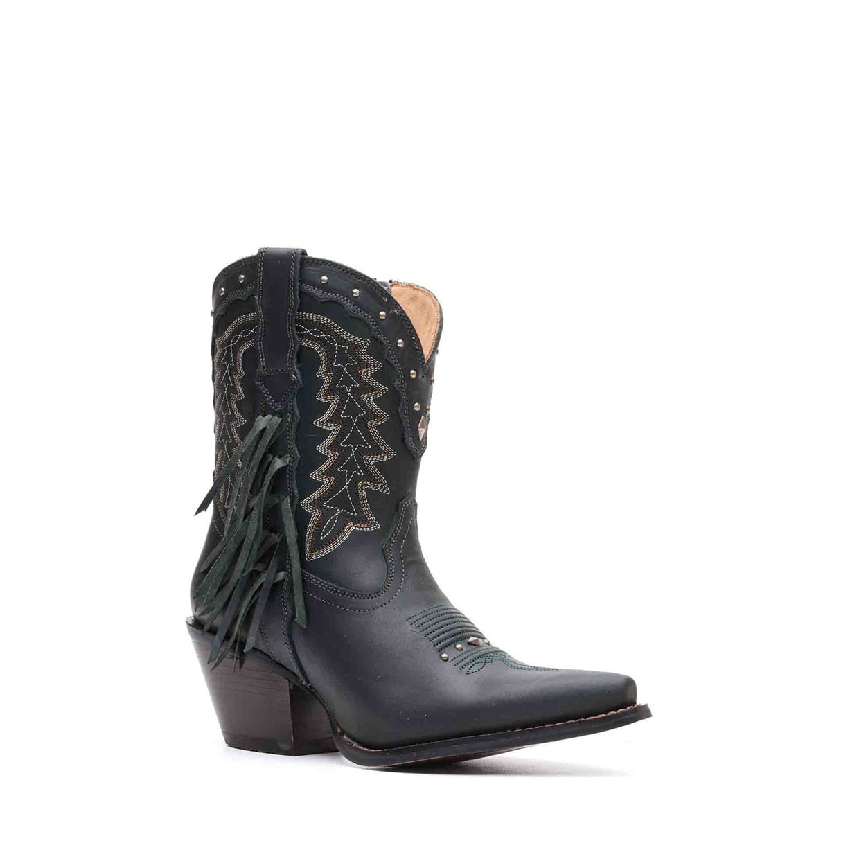 Women's Crush Western Boots Saddle Brown and Denim Blue