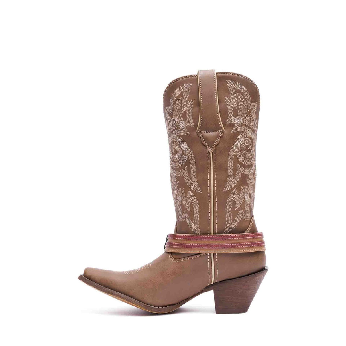 Women's Crush Flag Accessory Western Boots Brown Khaki