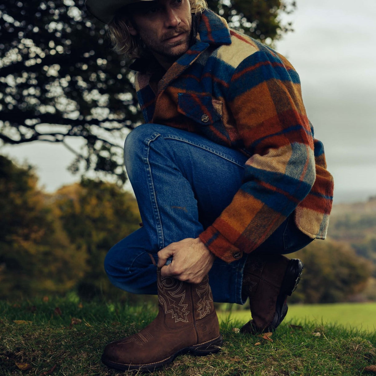 Men's Rebel Western Boots Brown