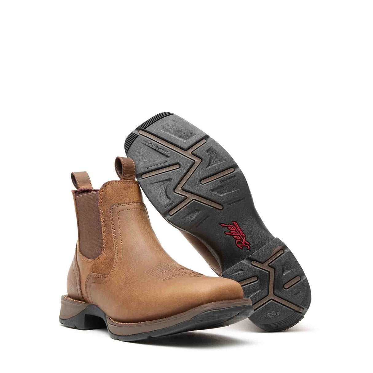 Men's Red Dirt Rebel Ankle Western Boots Old Town Brown and Tan