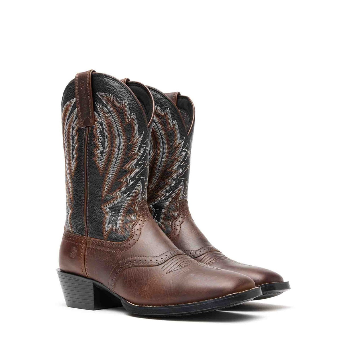 Men's Westward Western Boots Dark Chestnut Black Onyx