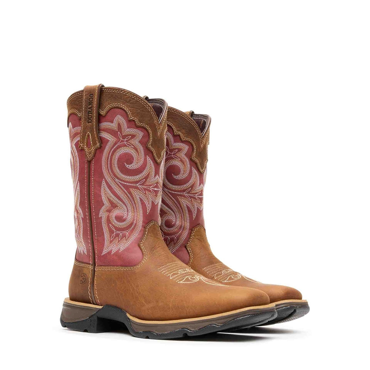 Women's Lady Rebel Western Boots Briar Brown and Rusty Red