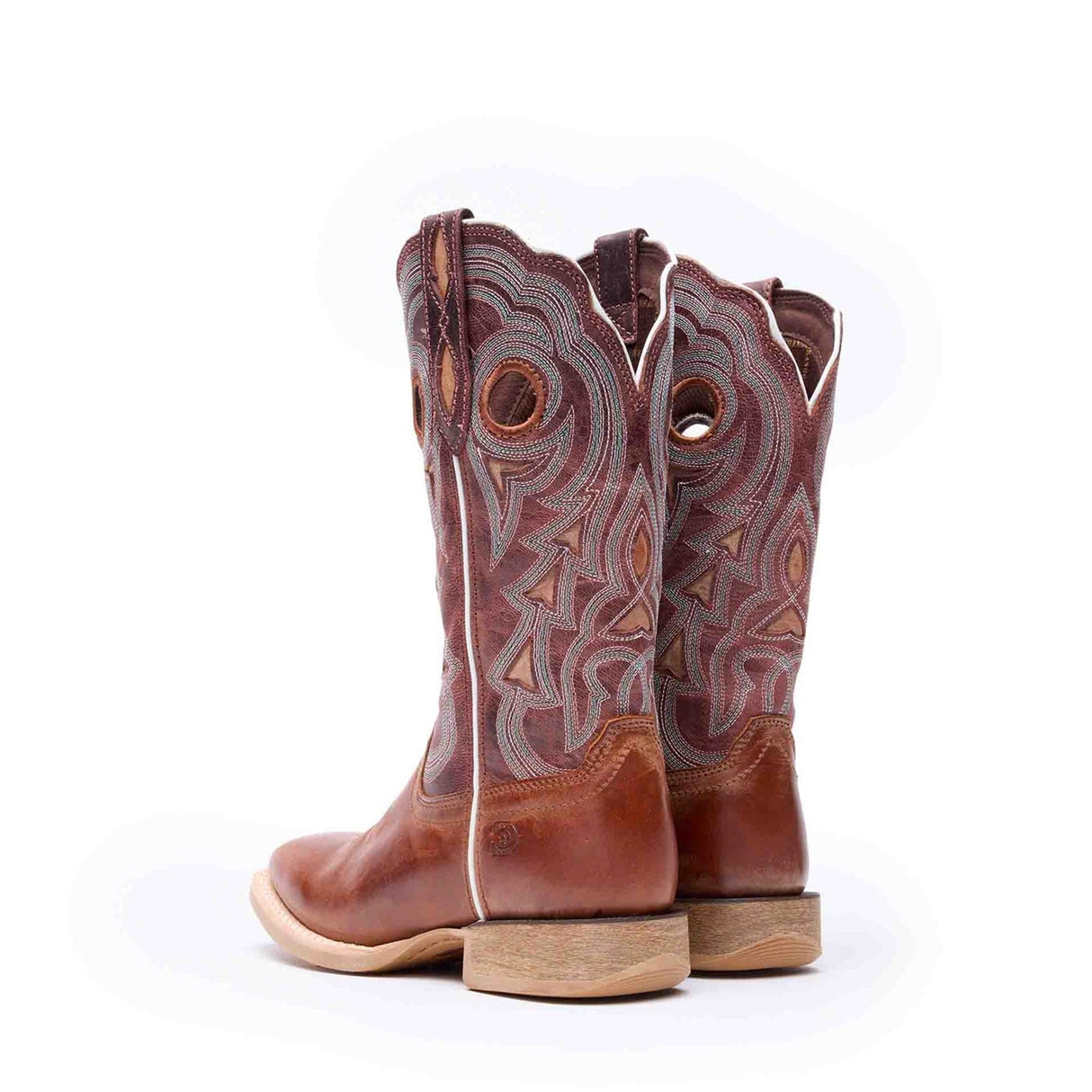Women's Lady Rebel Pro Western Boots Dusty Brown Sky Blue