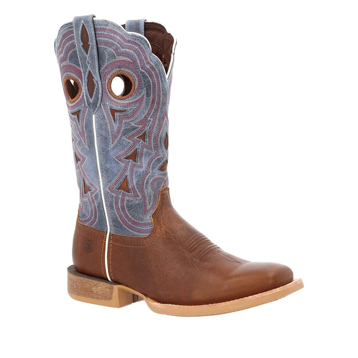 Women's Lady Rebel Pro Western Boots Golden Brown and Periwinkle