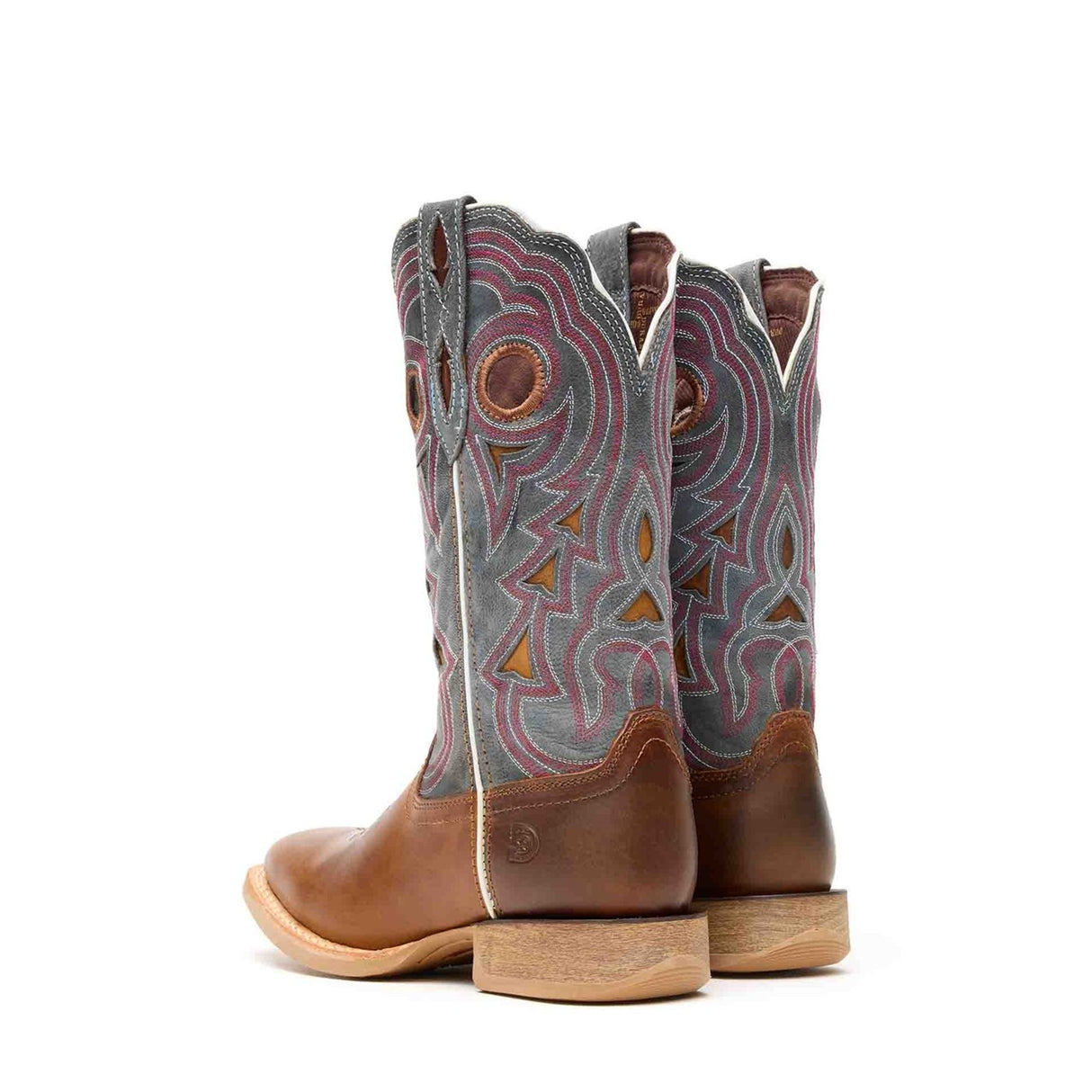 Women's Lady Rebel Pro Western Boots Golden Brown and Periwinkle