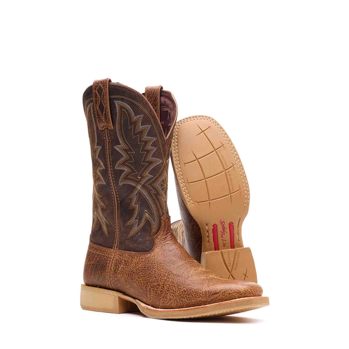 Men's Rebel Pro Lite Wide Fit Western Boots Tan Brown