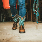 Women's Lady Rebel Waterproof Western Boots Brown Evergreen