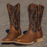 Men's Rebel Pro Lite Wide Fit Western Boots Tan Brown