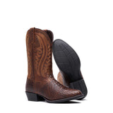 Men's Shyloh Western Boots Cigar Croco Trail Brown