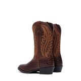Men's Shyloh Western Boots Cigar Croco Trail Brown